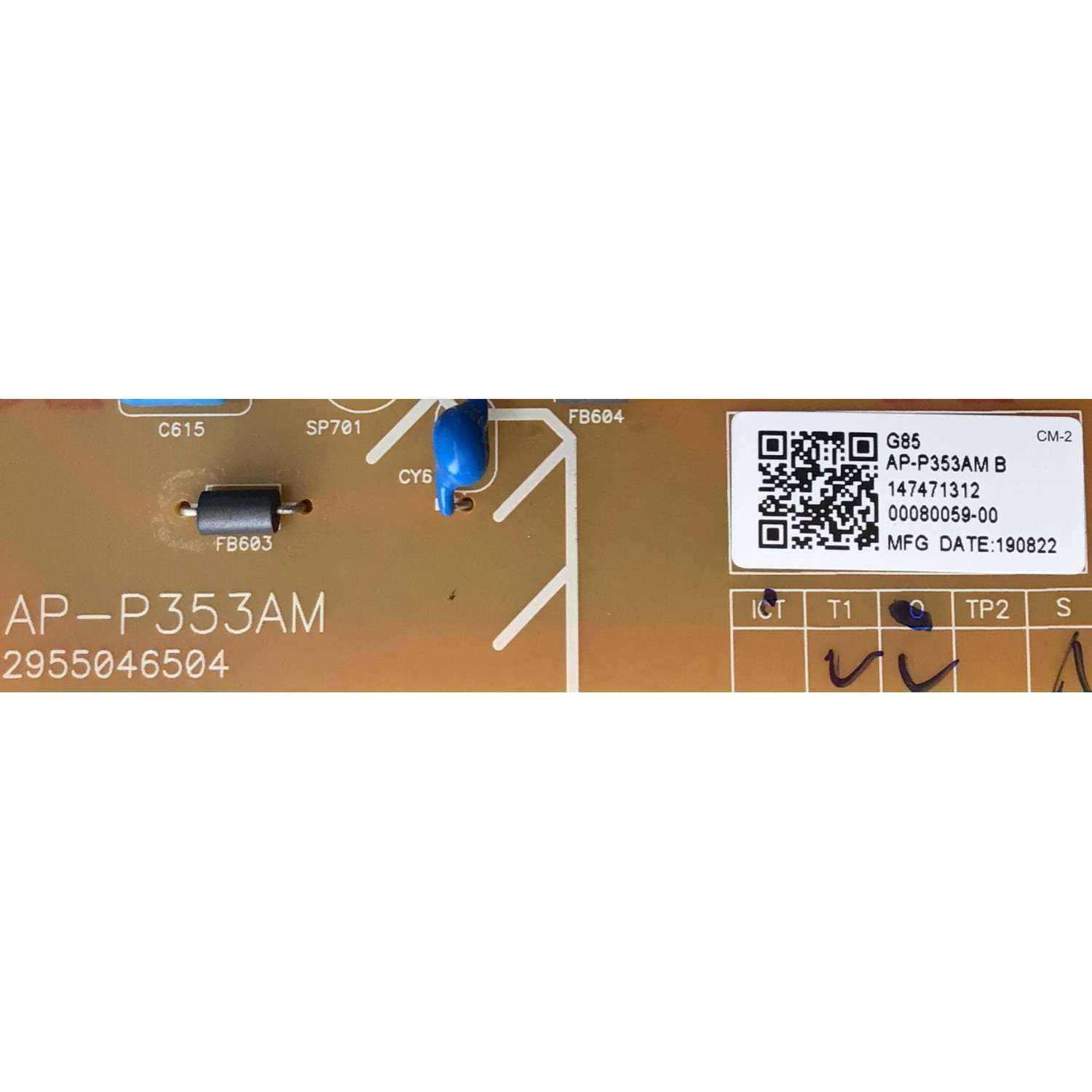 KIT DE TARJETAS PARA TV SONY / MAIN A-2197-239-A / 1-983-249-31 / A2197239A / FTE 1-474-711-11 / 147471111 / SUB FTE 1-474-713-12 / 147471312 / LED DRIVER 944211T / 18STO60A-A01 / T-CON 55.75T05.C09 / 5575T05C09 / PANEL T750QVF05.4 / MODELO XR-55A80J - Imagen 6